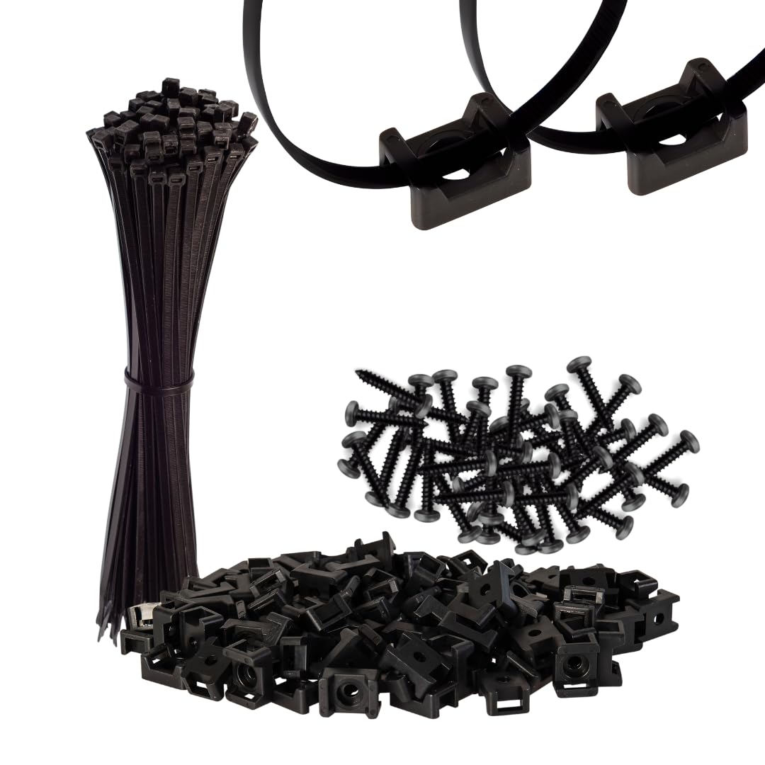 Amazon.com: GTSE 8 Inch black Zip Ties, Saddle Mounts and Self